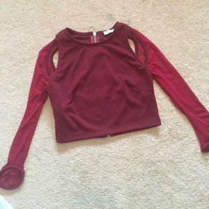 Maroon crop top