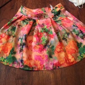 watercolor skater skirt
