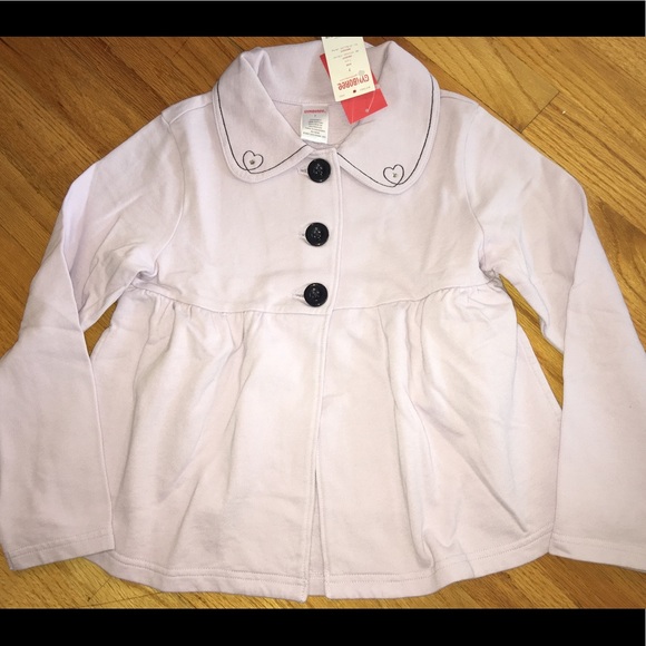 Gymboree NWT sz 7 Lavender Knit Coat w/Buttons - Picture 1 of 2