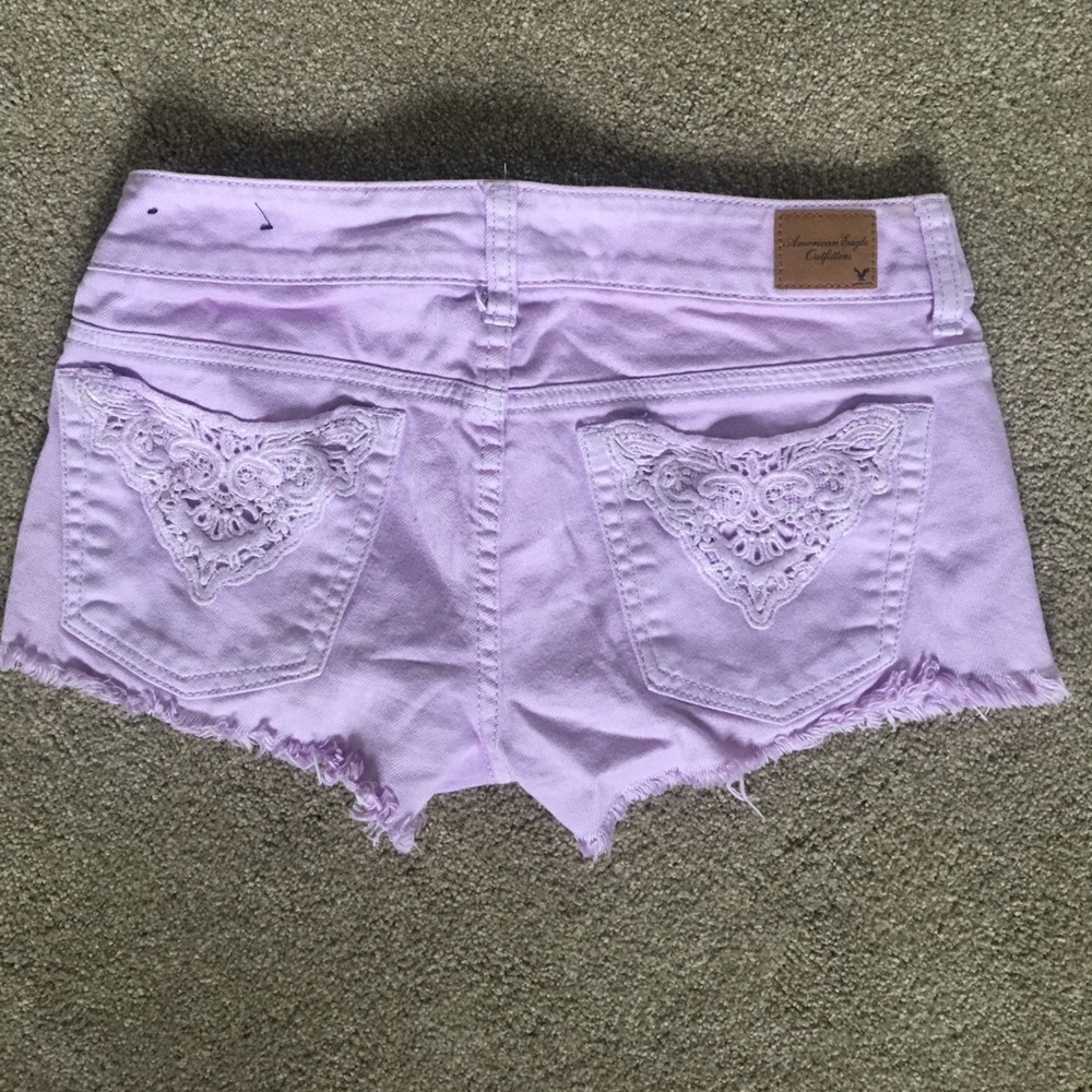American Eagle Lavender Shorts With Lace