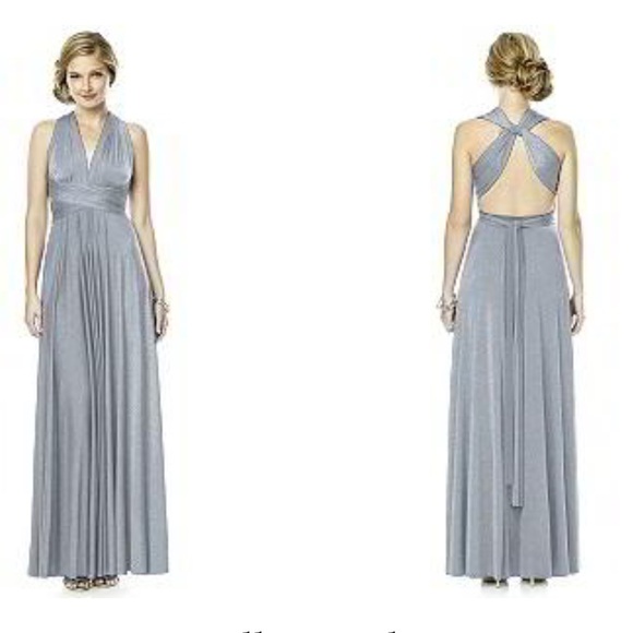 Navy jersey bridesmaids dress - Picture 1 of 3