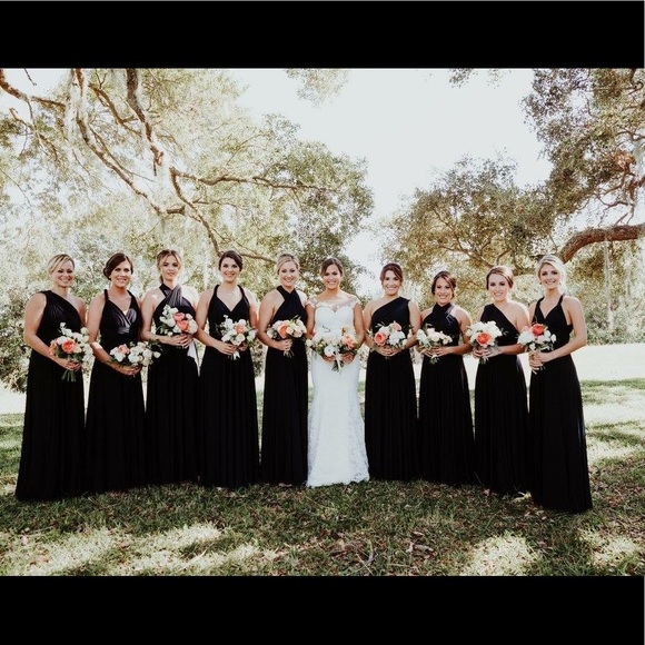 Navy jersey bridesmaids dress - Picture 3 of 3