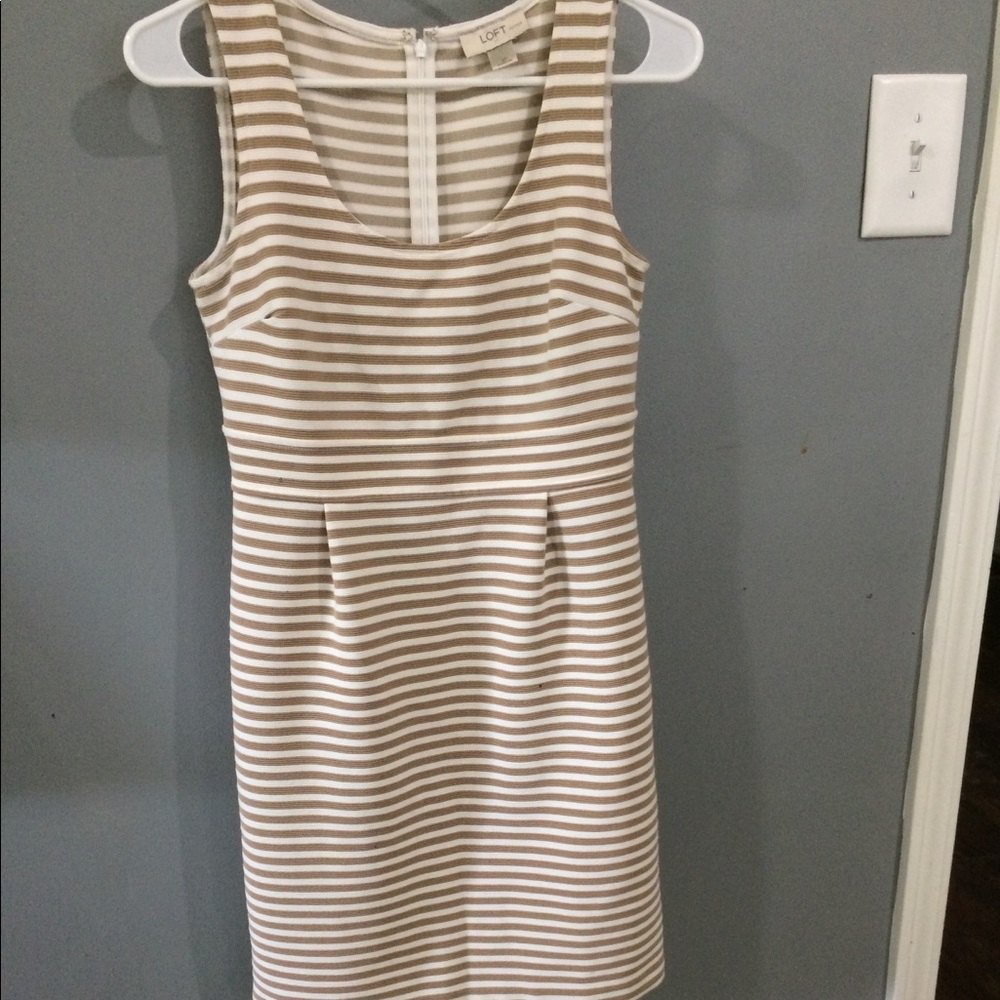 LOFT Striped Sheath Dress