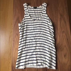 Striped Silk Theory Tank (P)
