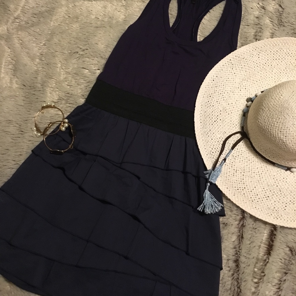 BCBG MAXAZRIA Navy & Black Dress