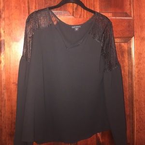 Metaphor black sheer top