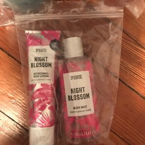 Pink lotion and perfume set