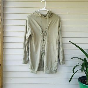 Laceup hoodie/dress