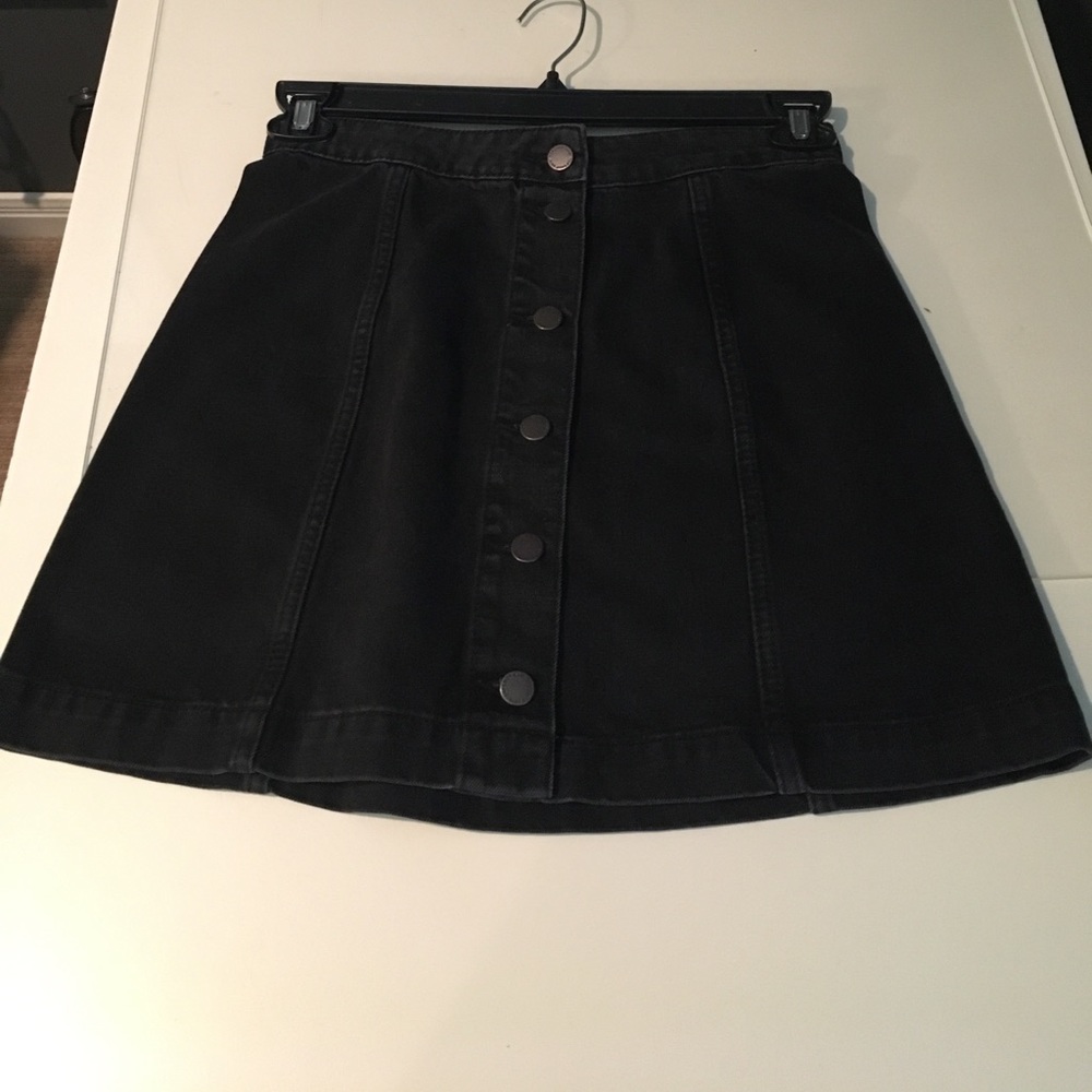 Black Denim Skirt