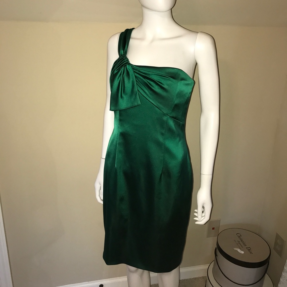 David Meister Emerald green cocktail dress sz 8