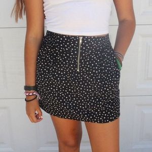 Black Mini Heart Mini Skirt