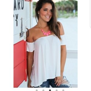 Off the shoulder flowy blouse