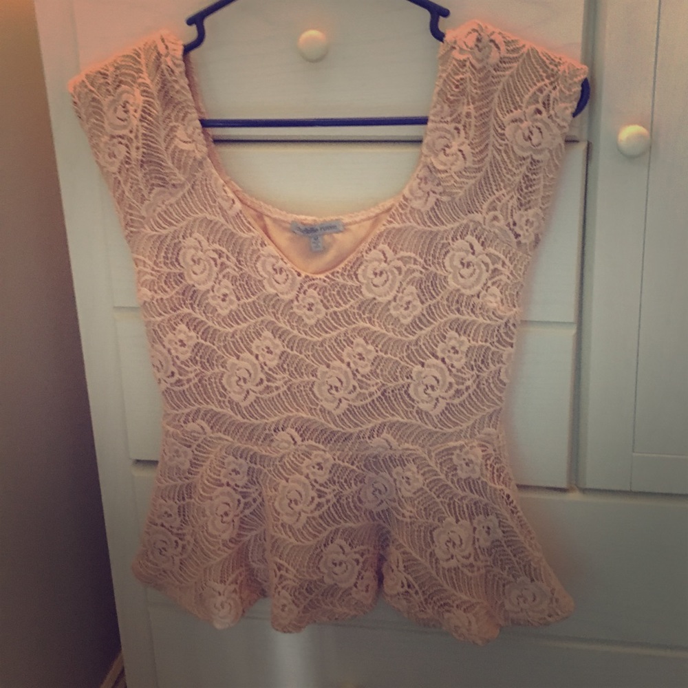 Blush colored Peplum top