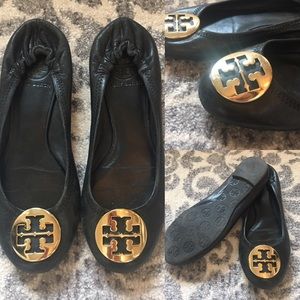 Tory Burch Black Flats