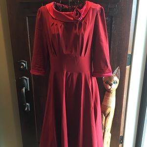 Muxxn garnet red swing dress.