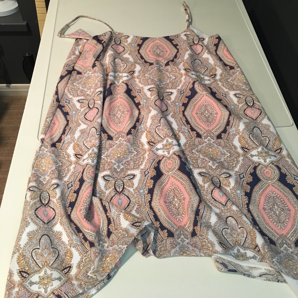 Patterned summer cocktail dress
