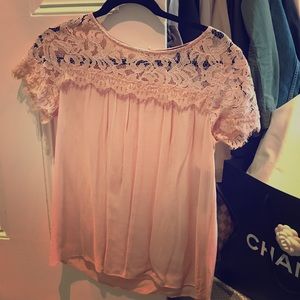 Ella Moss lace and crepe tee