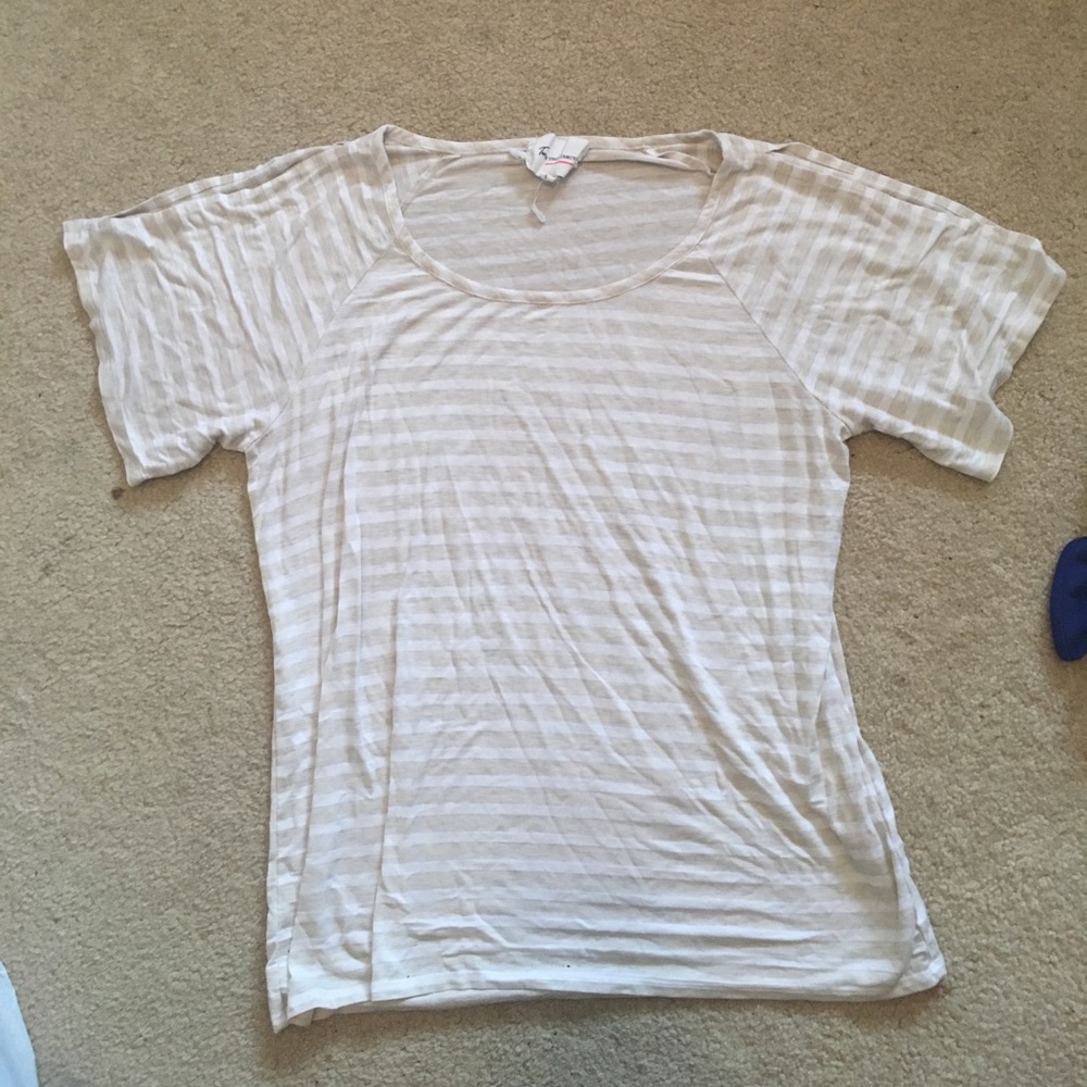 Tan/Cream and white Blouse