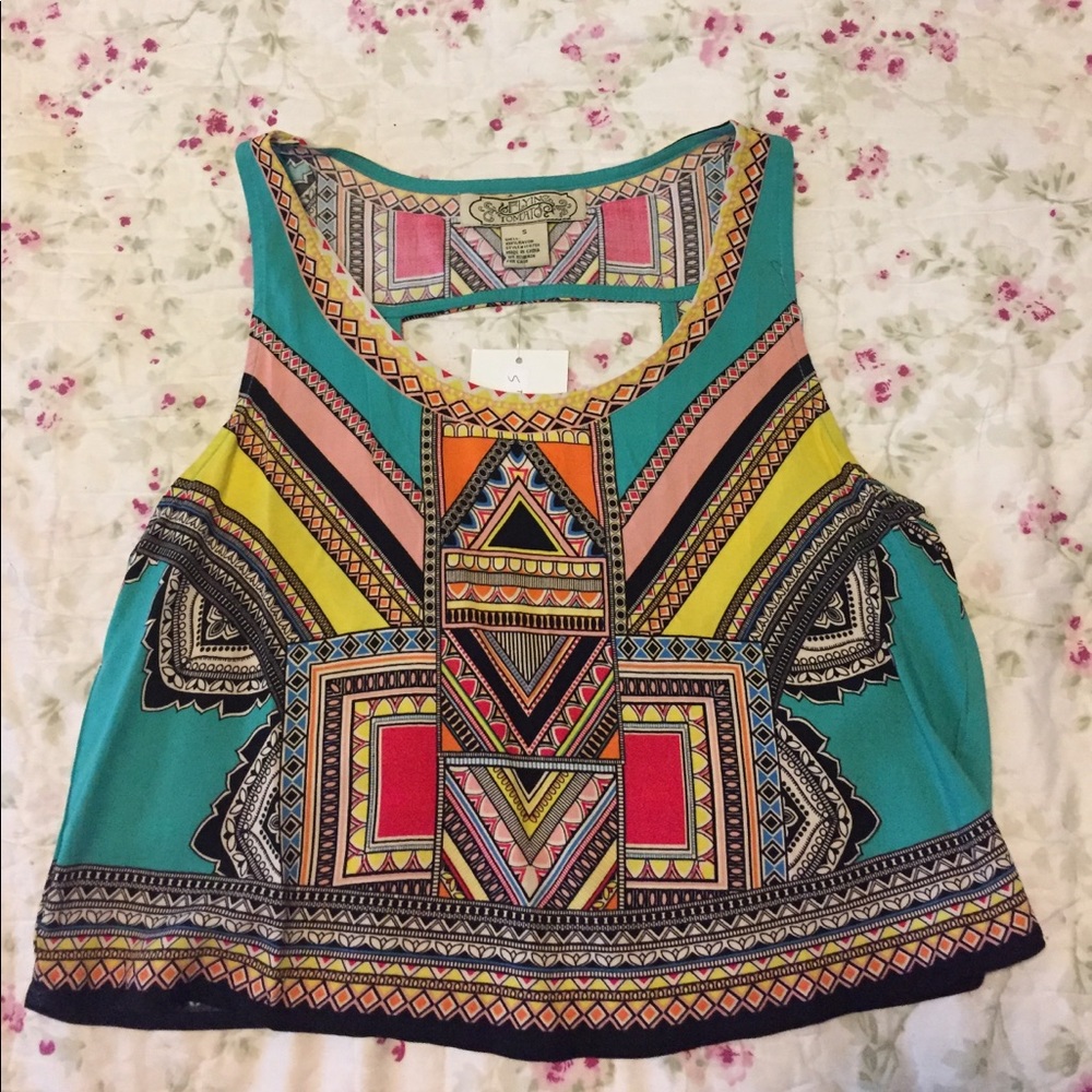 Multi Print Crop Top