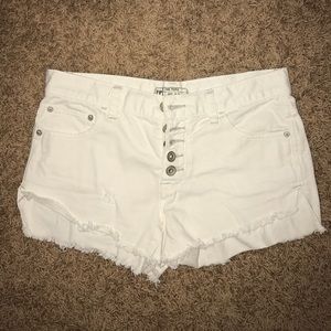 Free people white jean shorts