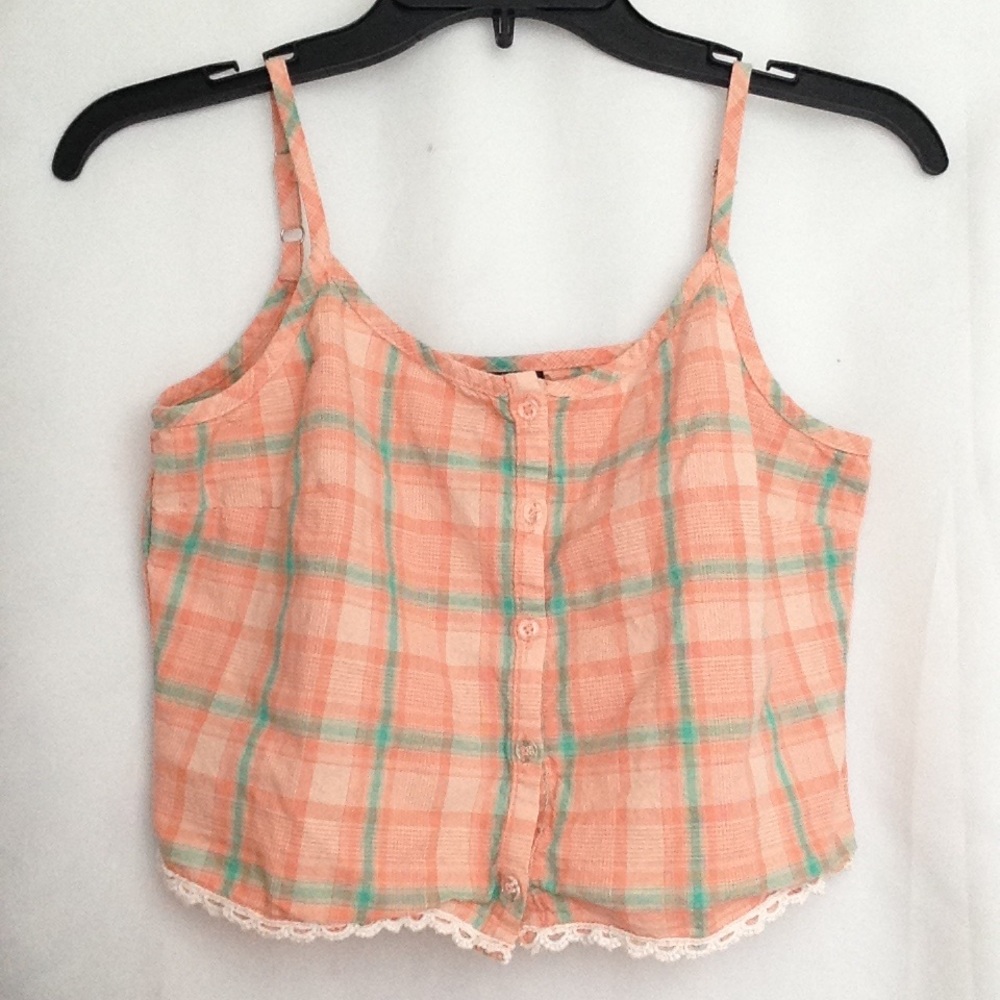 Plaid Cropped Tank Top