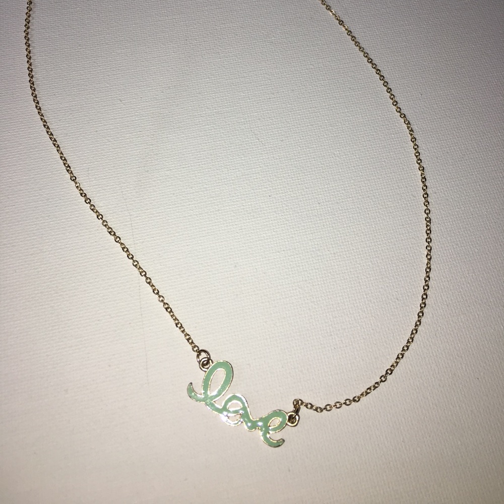 a pretty "love" necklace
