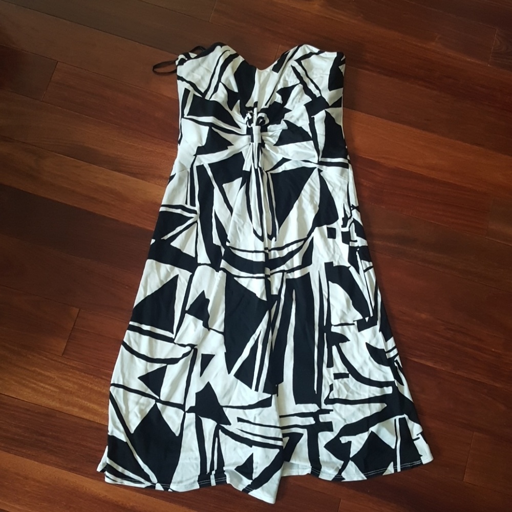 David Meister strapless dress