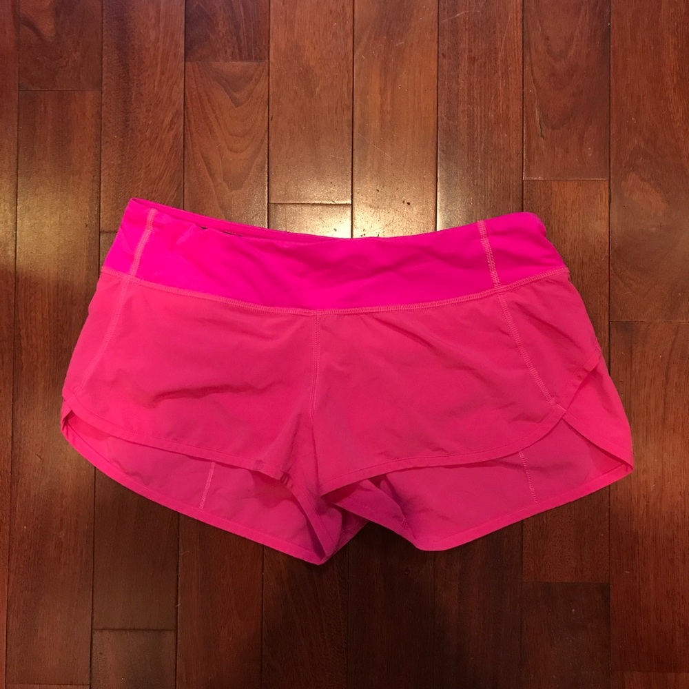 Pink Lululemon running shorts!