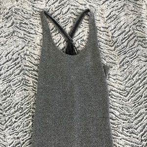 Express silver shimmer racerback tank