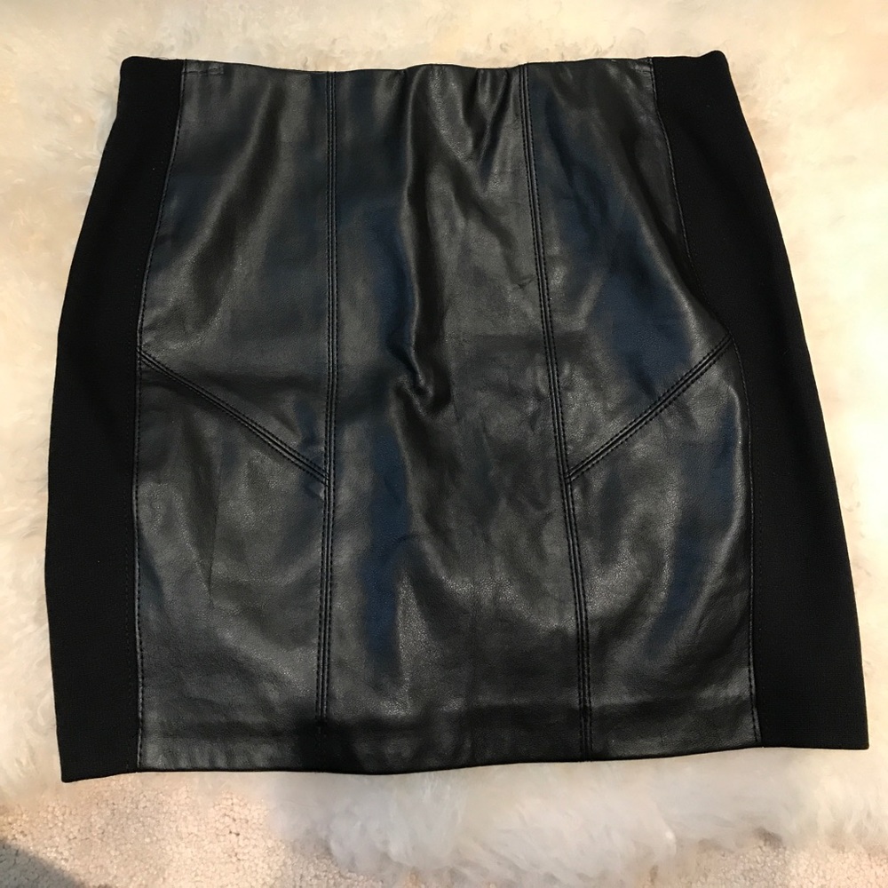 Zara collection leather skirt