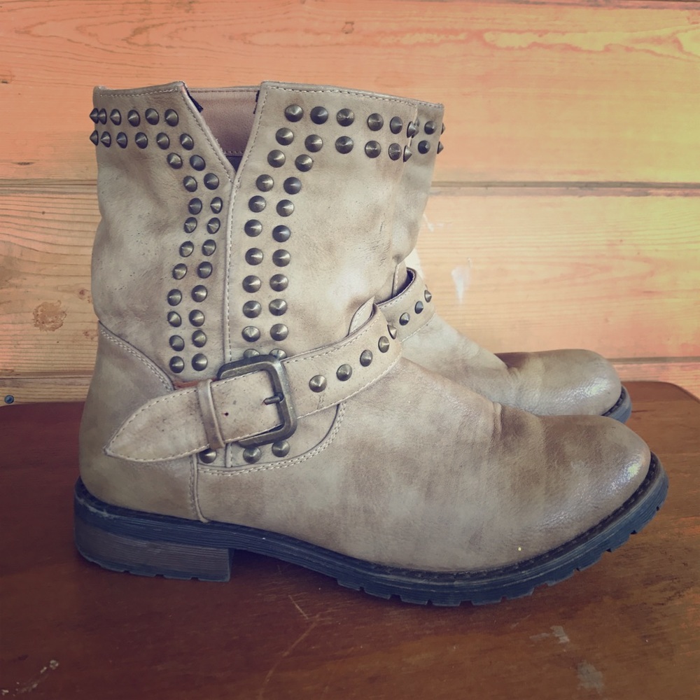 Studded Moto Ankle Boot