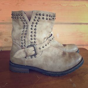 Studded Moto Ankle Boot