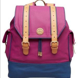 Tory Burch Logo Flap Large Backpack