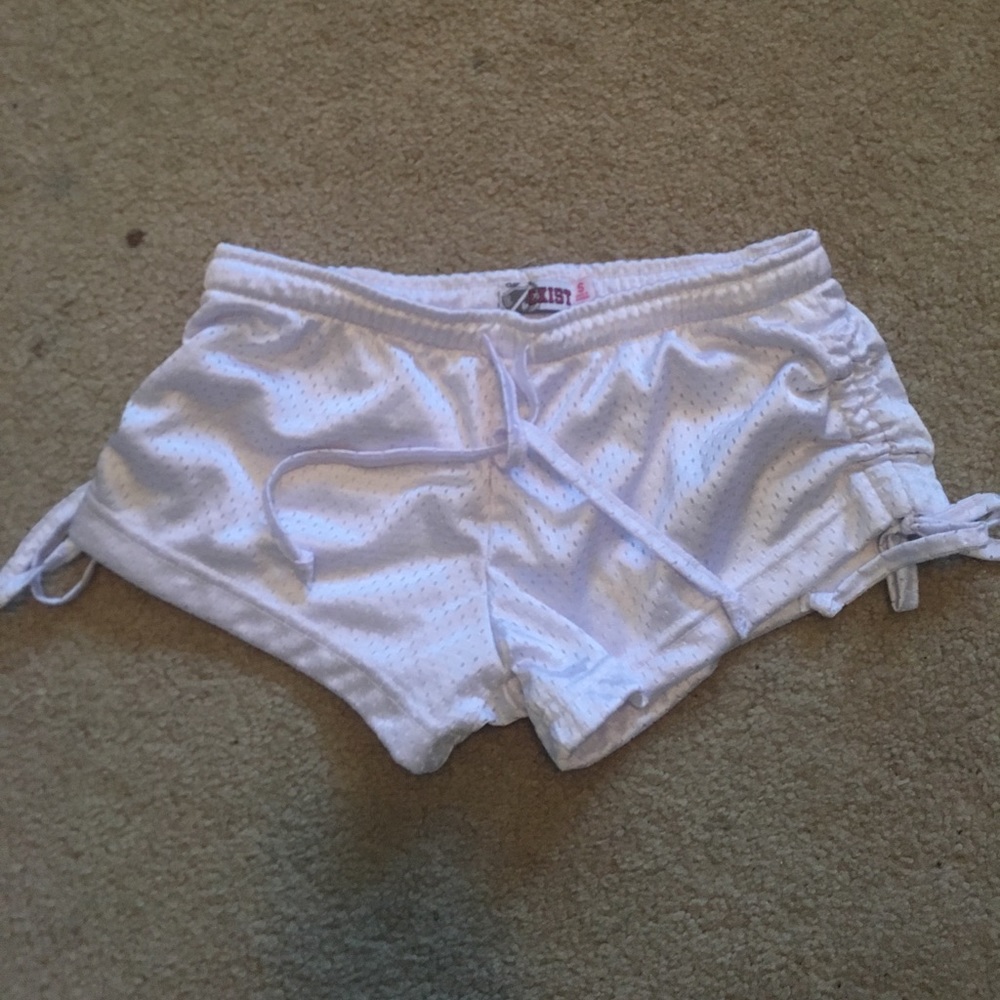 White shorts, jersey material