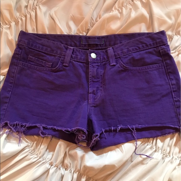 J Brand Purple Denim Shorts - Picture 1 of 4