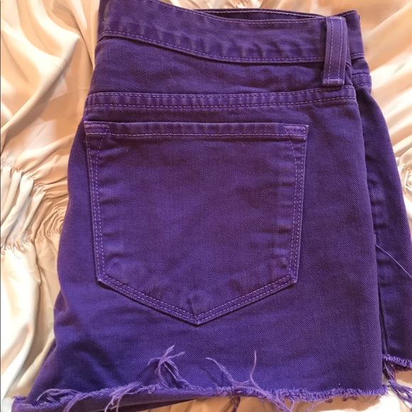 J Brand Purple Denim Shorts - Picture 2 of 4