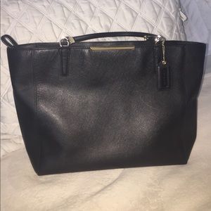 Black leather Coach bag