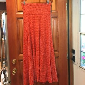 LuLaRoe orange maxi skirt