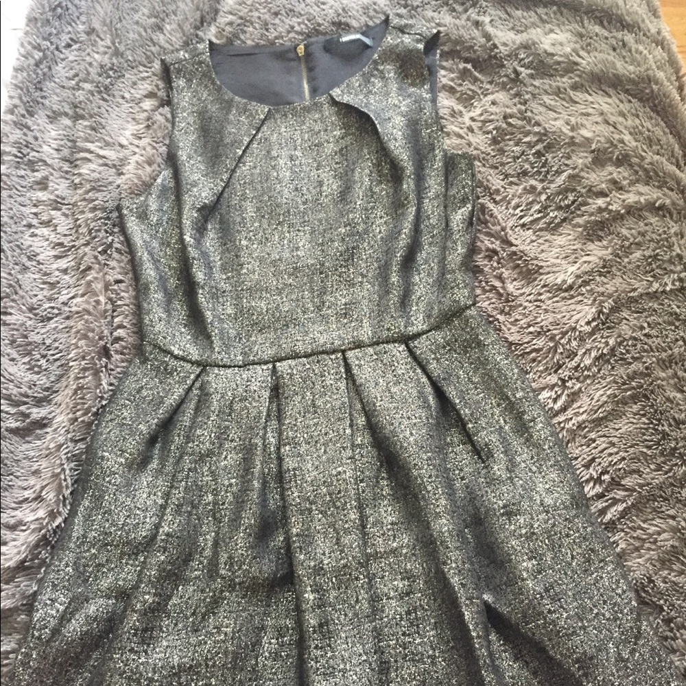 Black and gold cocktail dress