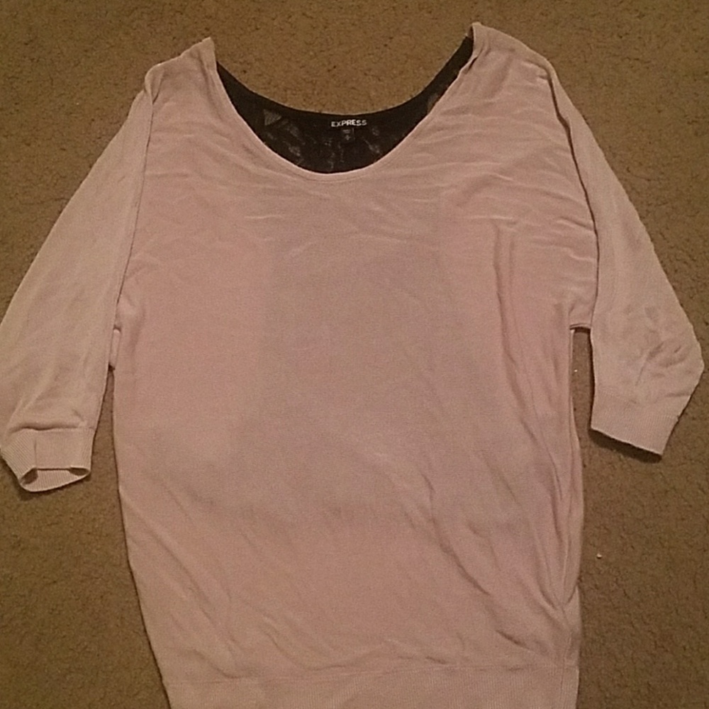 Pink/black express top