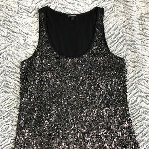 Express sequined tank top