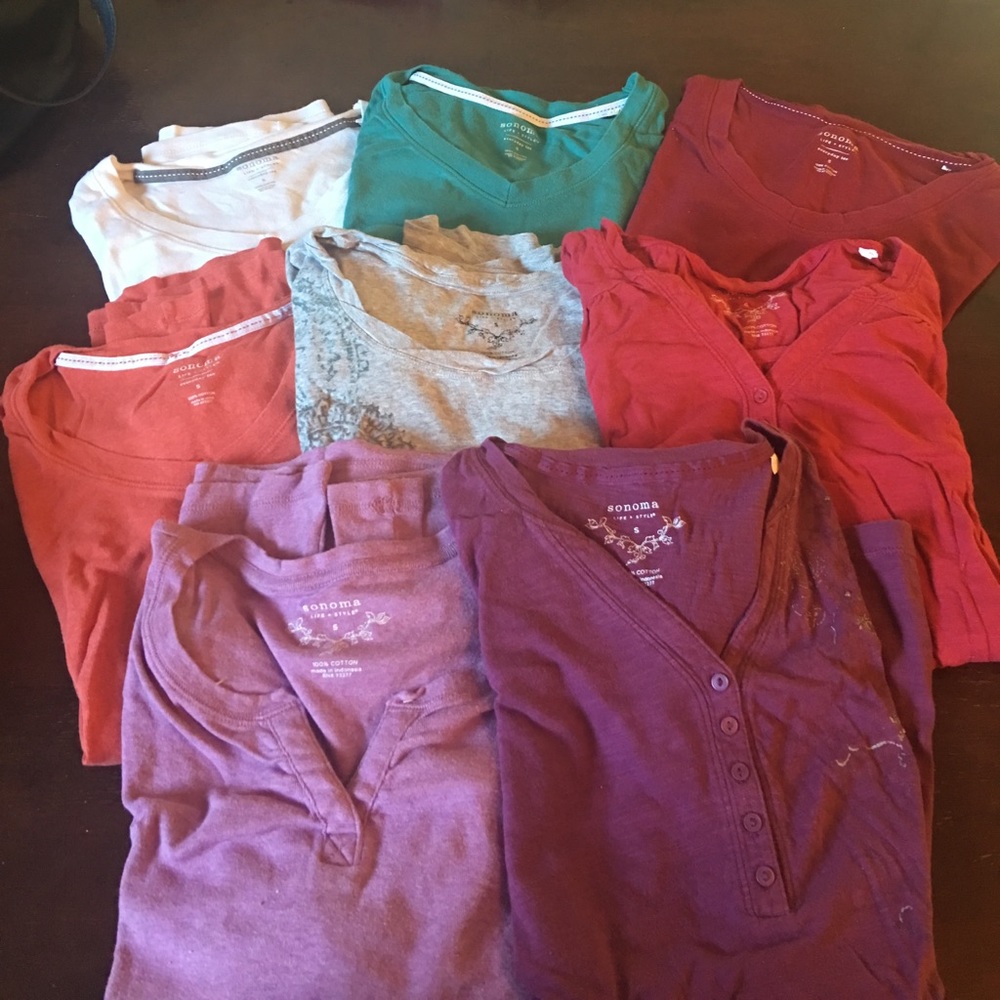 Lot of 8 short sleeved shirts