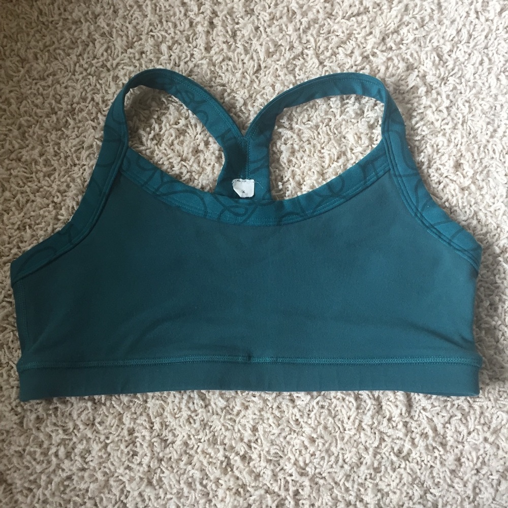Lululemon Teal Green Sports Bra, Size 6
