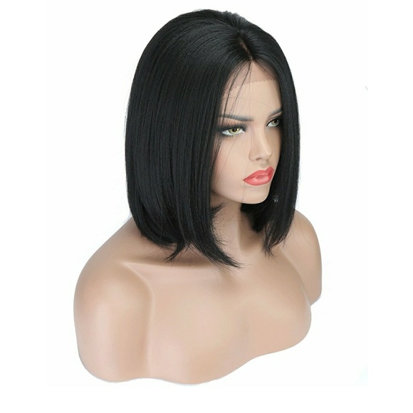 Bob Beauty Yaki LaceFront Wig 12 inches #1b!! main image 7