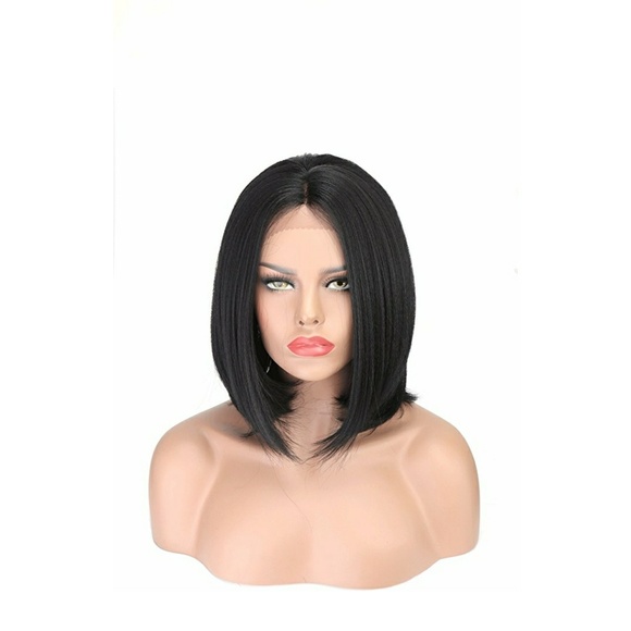 Bob Beauty Yaki LaceFront Wig 12 inches #1b!! main image 4