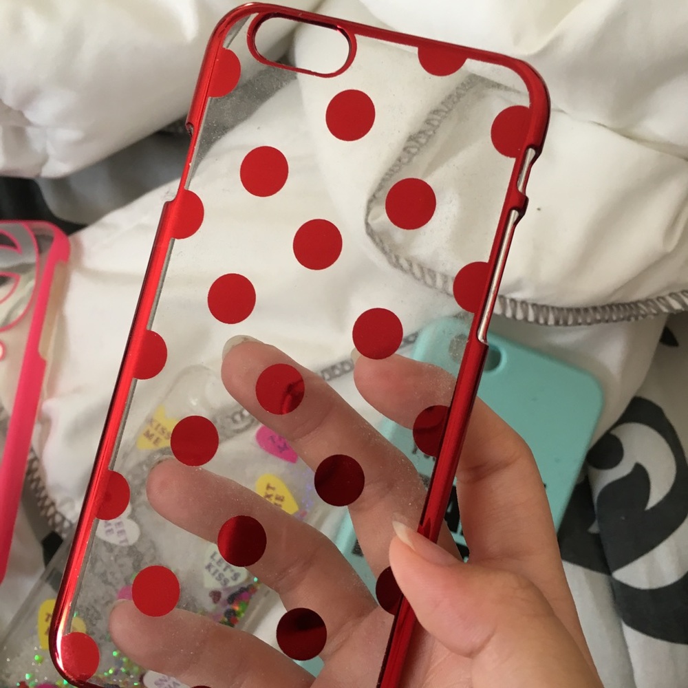 Red polka dot iPhone 6/6s phone case