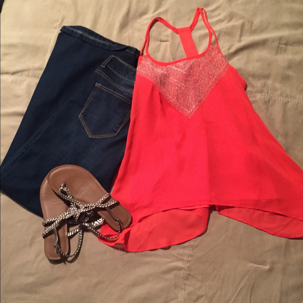 Magenta shimmer tank