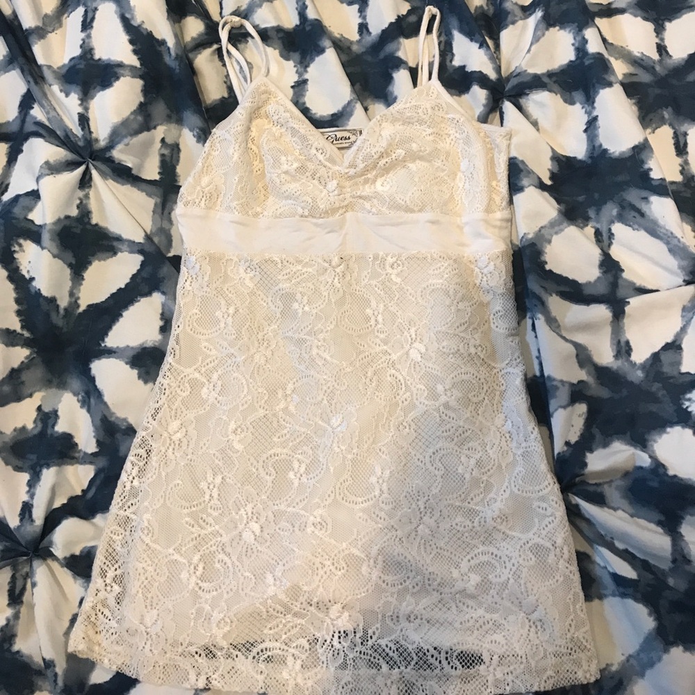 cream lace cami