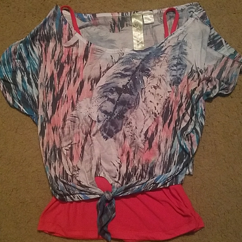 Feather sequin shirt