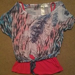 Feather sequin shirt